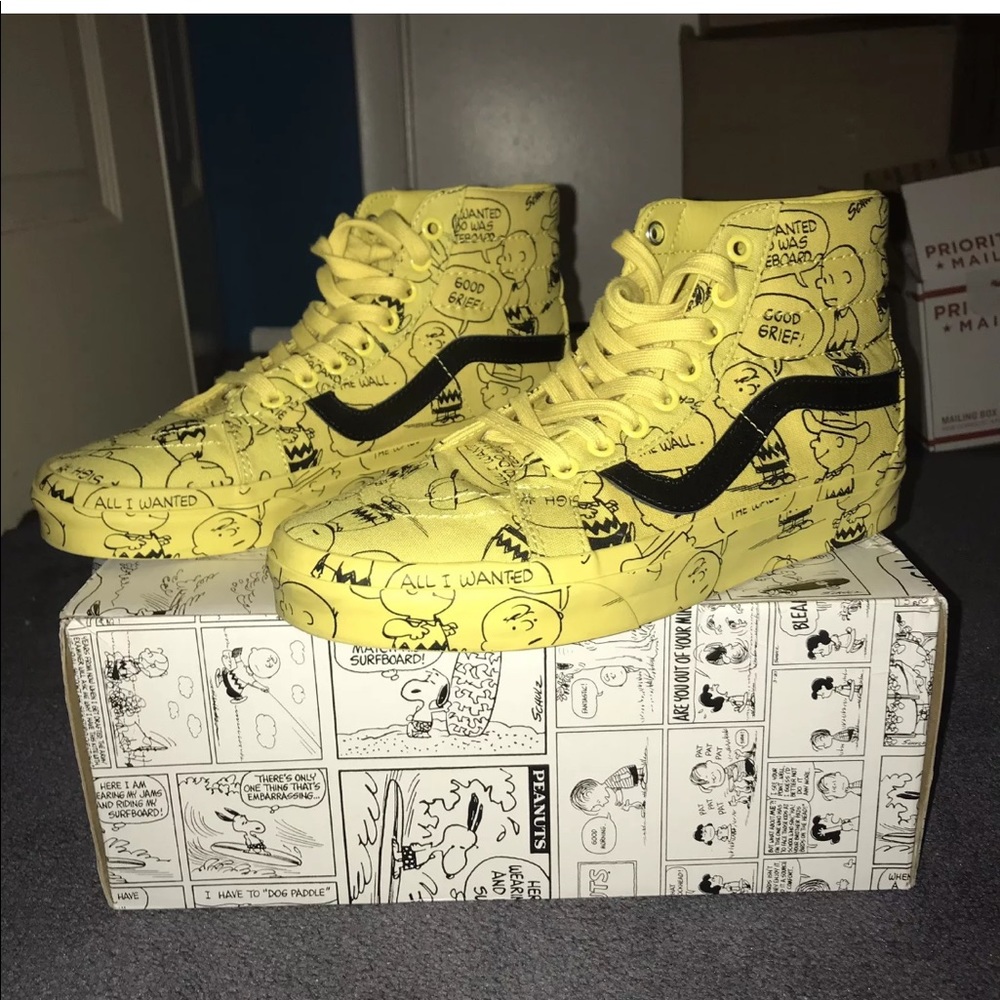 vans skate high rare charlie brown peanuts